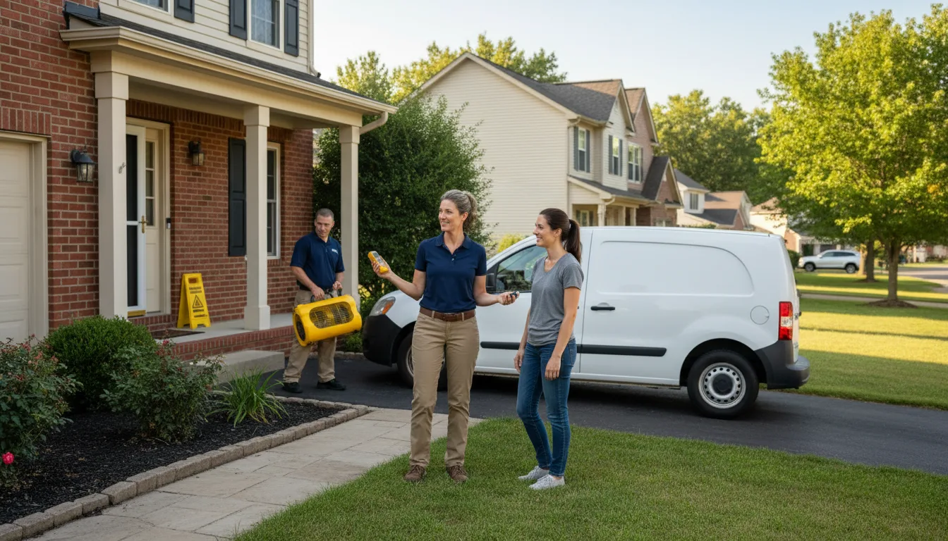 Residential water damage restoration in Saint Jacob, IL